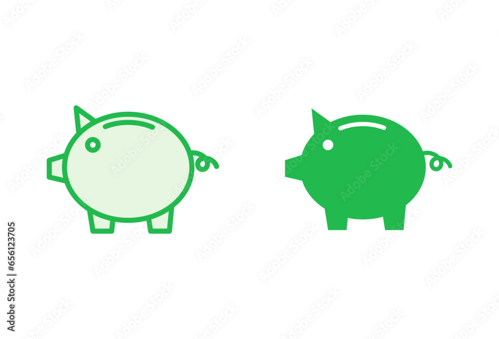 Piggy bank icon vector. piggy money icon Piggy bank icon vector. piggy money icon