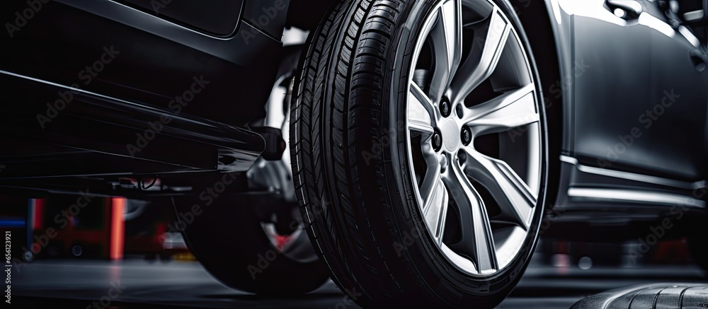 Car tire upkeep and replacement at an auto service