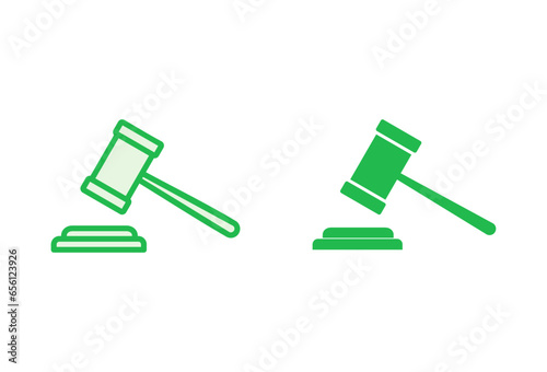 Gavel icon set. judge gavel icon vector. law icon vector. auction hammer