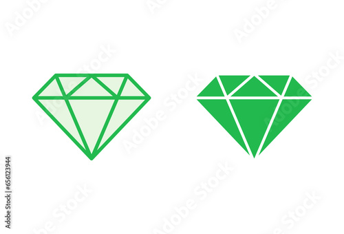 Diamond icon set. diamond gems vector icon.