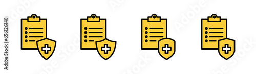 Medical insurance icon set tor for web and mobile app. health insurance sign and symbol
