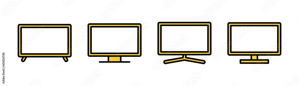 Tv icon set for web and mobile app. television sign and symbol Tv icon set for web and mobile app. television sign and symbol