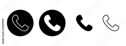Call icon set illustration. telephone sign and symbol. phone icon. contact us