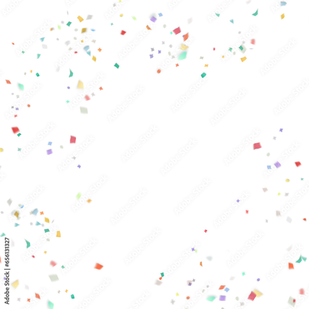 confetti frame without background