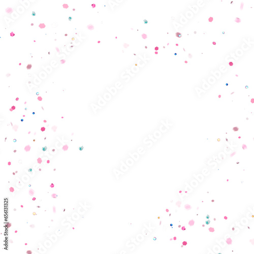 pink paint splashes frame without background