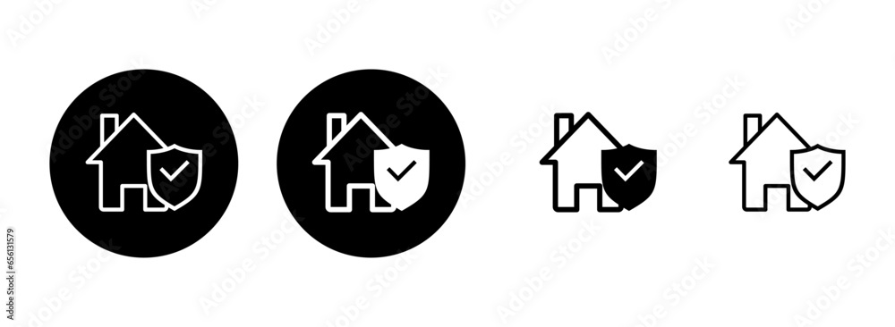 home insurance icon set illustration. home protection sign and symbol home insurance icon set illustration. home protection sign and symbol