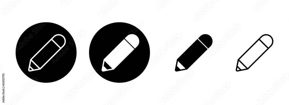 Pencil icon set illustration. pen sign and symbol. edit icon vector