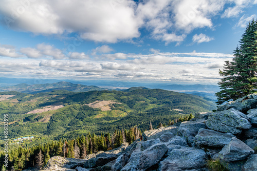 Beautiful Scenic View from the Top of Mount Spokane. Mead, Washington.