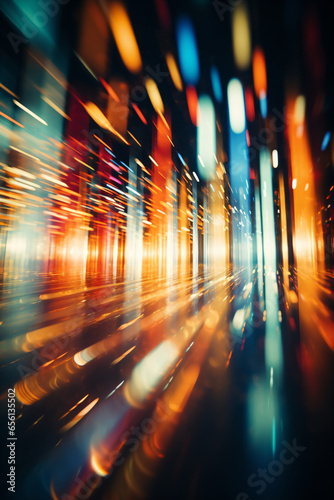 Luces coloridas en movimiento