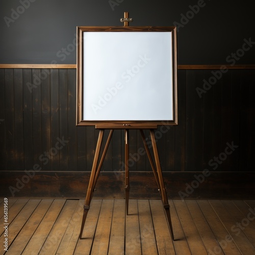 Whiteboard mockup in plain, clean condition with an elegant background, good for business, advertising, companies, social media, inspiration, marketing. Generative Ai Image