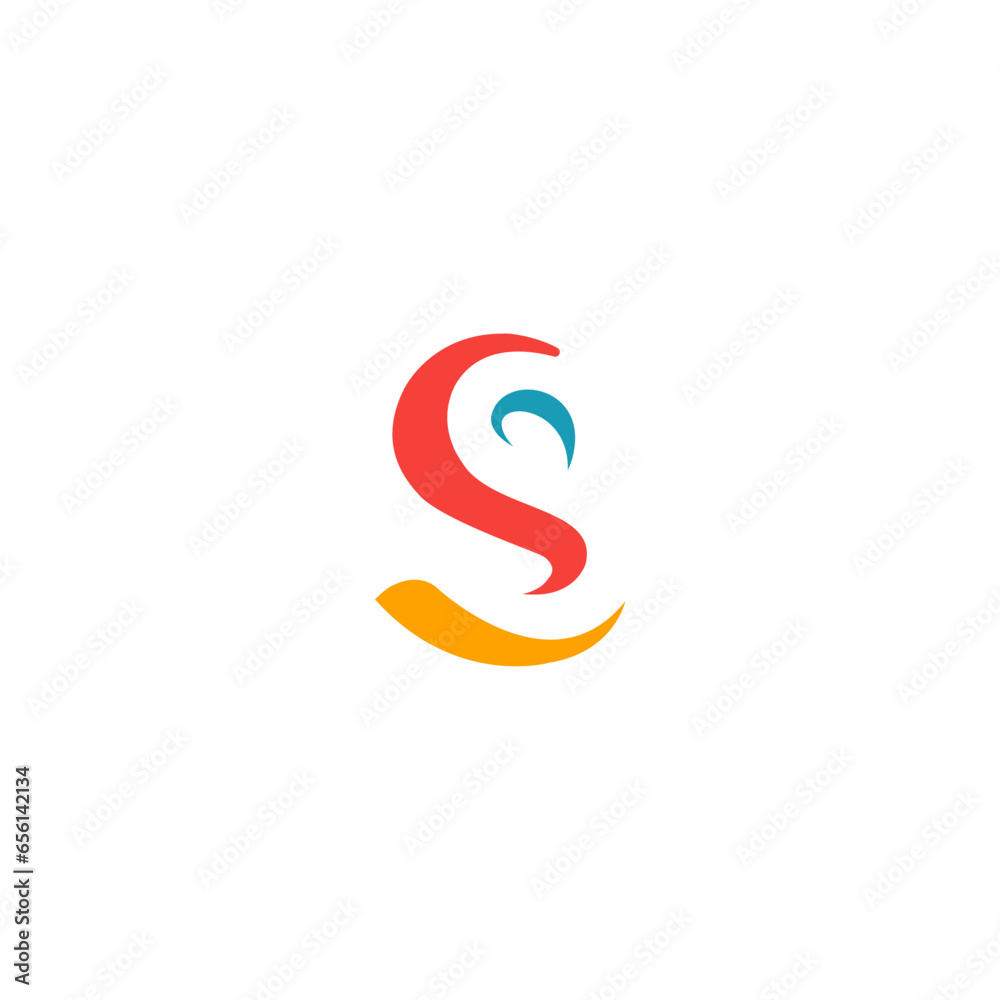 S letter and S logo design 