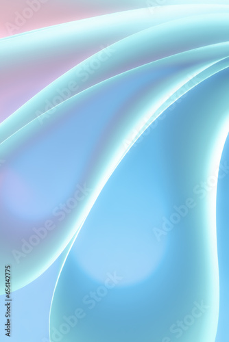 Abstract lightpainting. Abstract soft contoured curved shapes forming a futuristic pattern. Abstract art.