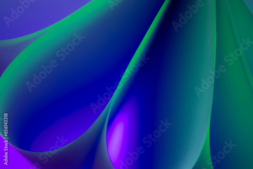 Abstract lightpainting. Abstract soft contoured curved shapes forming a futuristic pattern. Abstract art.