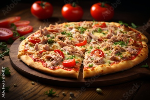Tuna Pizza Italian Food Generative AI