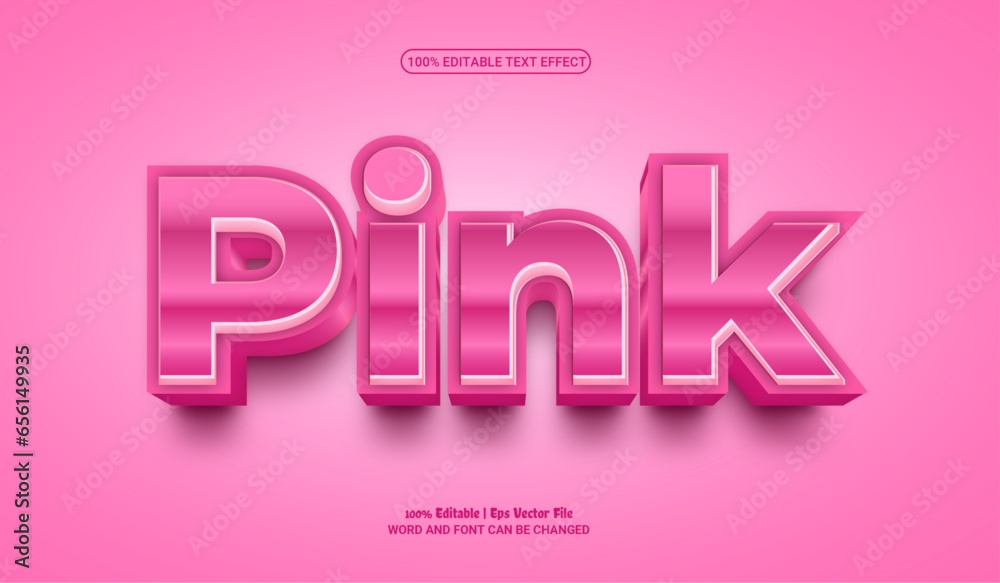 Pink fully editable premium vector text effect