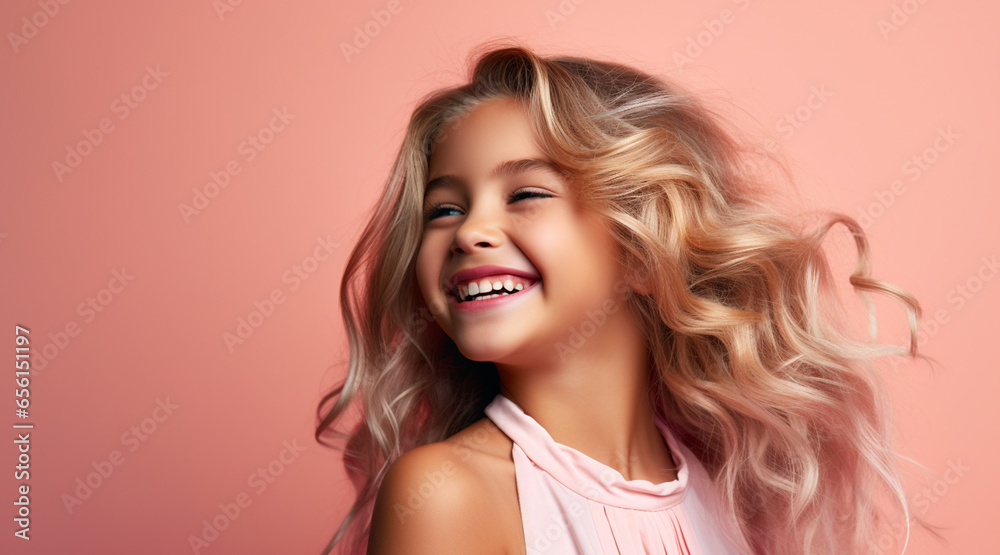 笑顔がかわいらしい女の子のポートレートイメージ 笑顔がかわいらしい女の子のポートレートイメージ