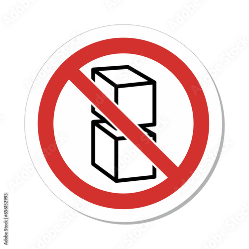 ISO Prohibition Sign: Do Not Stack Symbol