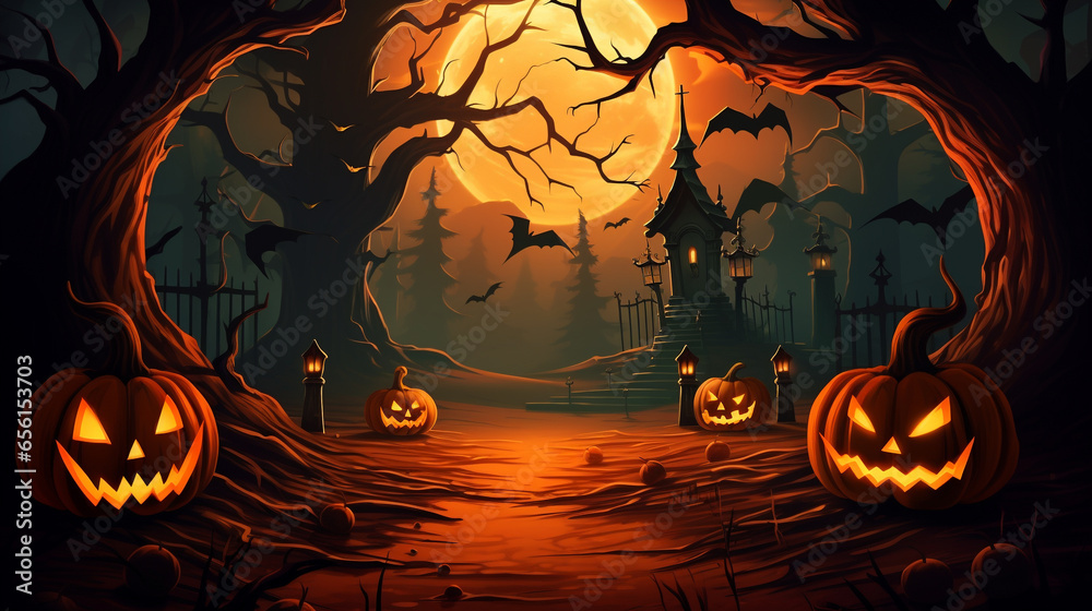 Halloween, the spookiest day of the year. Halloween background