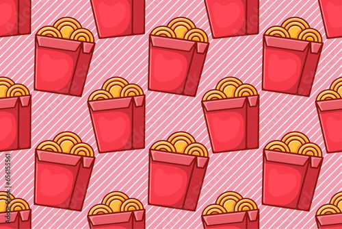 noodle box seamless pattern vector illustration 