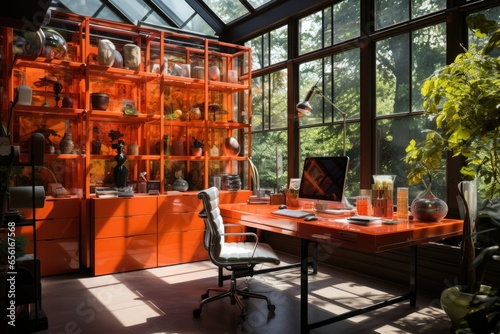 Workspace with Persimmon Organizers