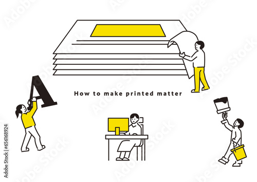 Illustration set for printed matter production