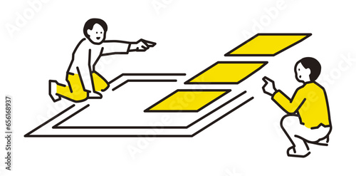 Illustration of a meeting about the composition of a video