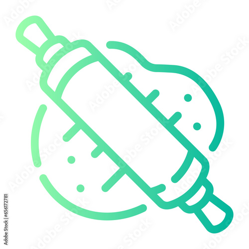 rolling pin Gradient icon
