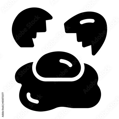 fried egg Solid icon