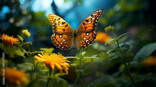 Exquisite butterfly in vibrant colors, a natural wonder 