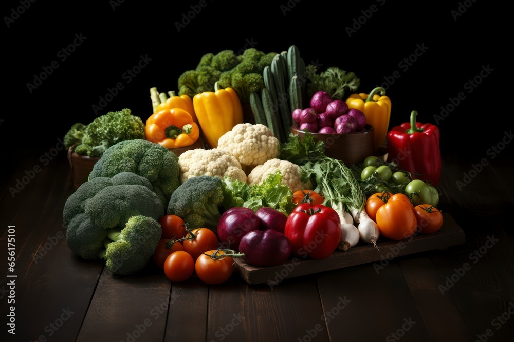 Colorful Array of Fresh Vegetables Represents Healthy Eating and Appreciation for the Abundance Nature Provides