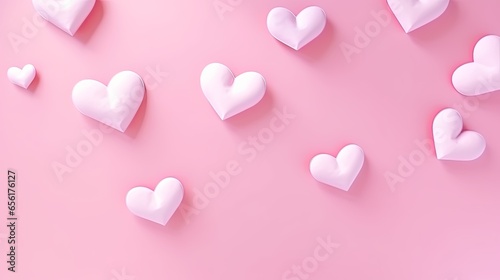 pink hearts on a pink background