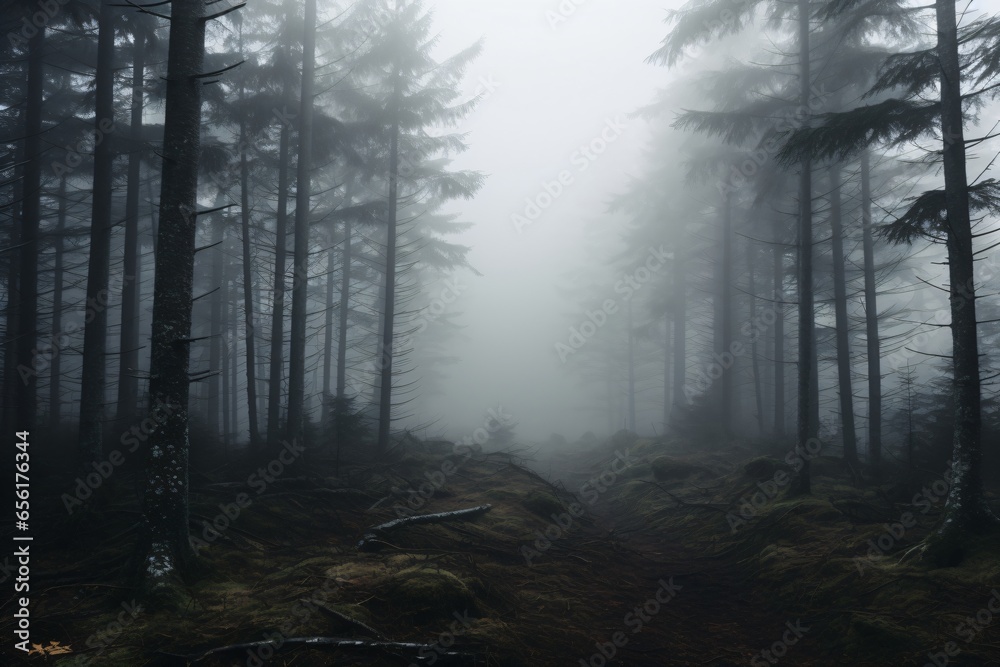 Fototapeta premium fog in the woods