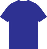 Simple flat blue T-Shirt with a unique image graphic icon logo design abstract concept isolated on transparent background. Can be used as a symbol related to initial or fashion.