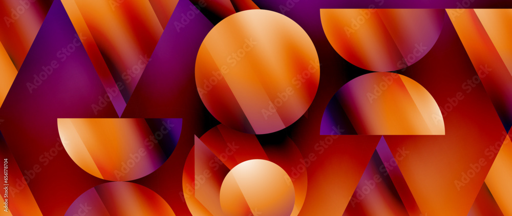 Captivating abstract backdrop composed of interlocking triangles and circles, forming an intriguing dance of shapes and patterns that exude both elegance and modernity Captivating abstract backdrop composed of interlocking triangles and circles, forming an intriguing dance of shapes and patterns that exude both elegance and modernity
