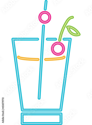 neon cocktail sign
