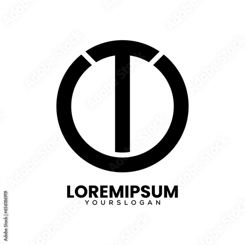 creative letter u t icon logo design