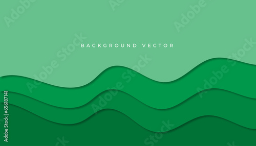 Stylish wavy papercut background design