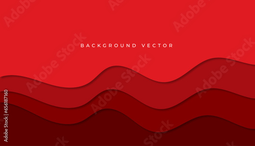 Stylish wavy papercut background design