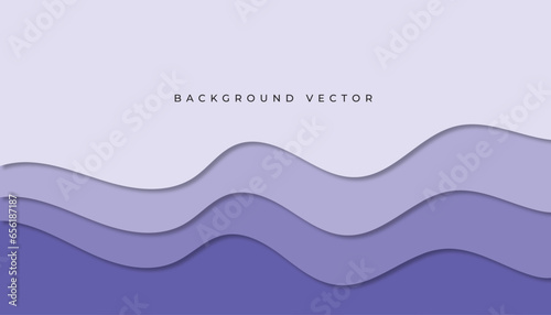 Stylish wavy papercut background design