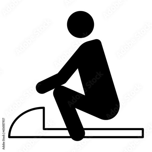 Asian squat toilet icon