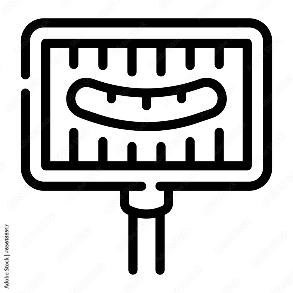 Obraz premium grill Line Icon