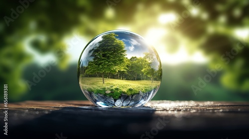 Environmental friendly concept, ESG, green energy, sustainable, Generative ai © Deep Ai Generation
