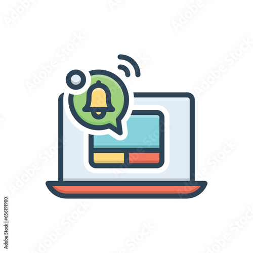 Color illustration  icon for reminder 