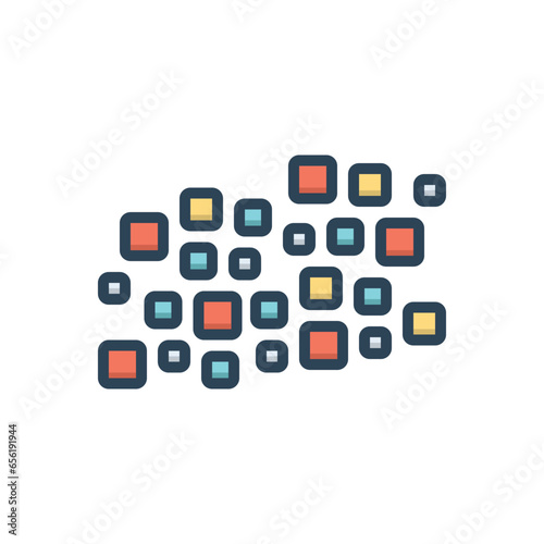 Color illustration  icon for array 