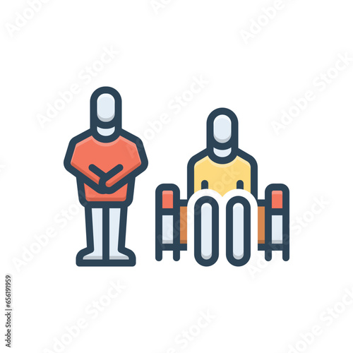 Color illustration  icon for courtesy 