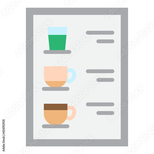Illustration of Menu Book design Flat Icon