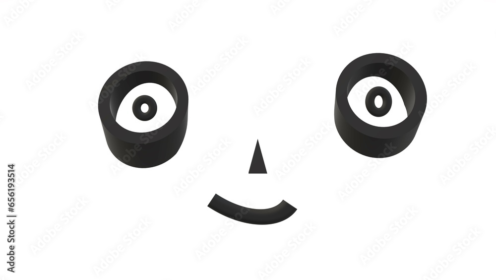 Carrying a happy smiling face Carrying a happy smiling face