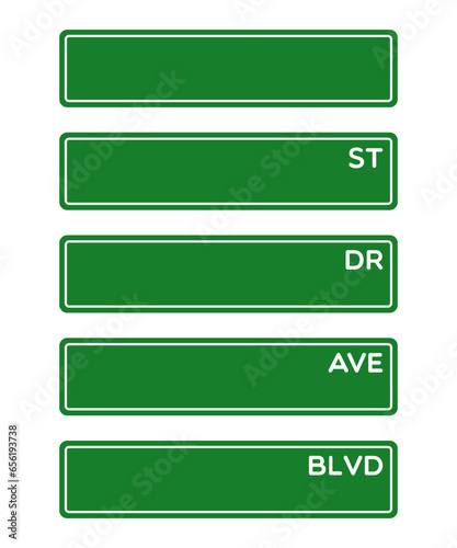 Vector Set of Street Signs