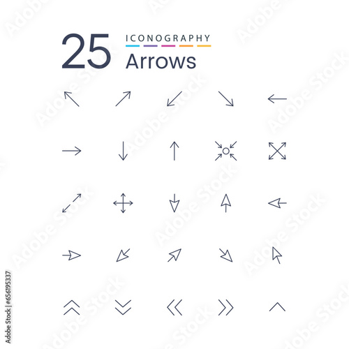 Arrows icon set  arrows collection  Arrow. Cursor  Arrow vector icon  Modern simple arrows  Collection different Arrows on flat style for web design or interface  Direction symbols.