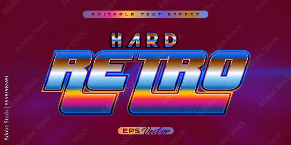 Hard retro Y2K editable text effect